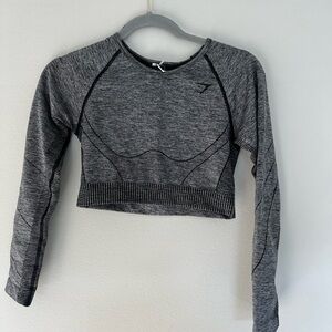 Gymshark Gray Cropped Workout Shirt